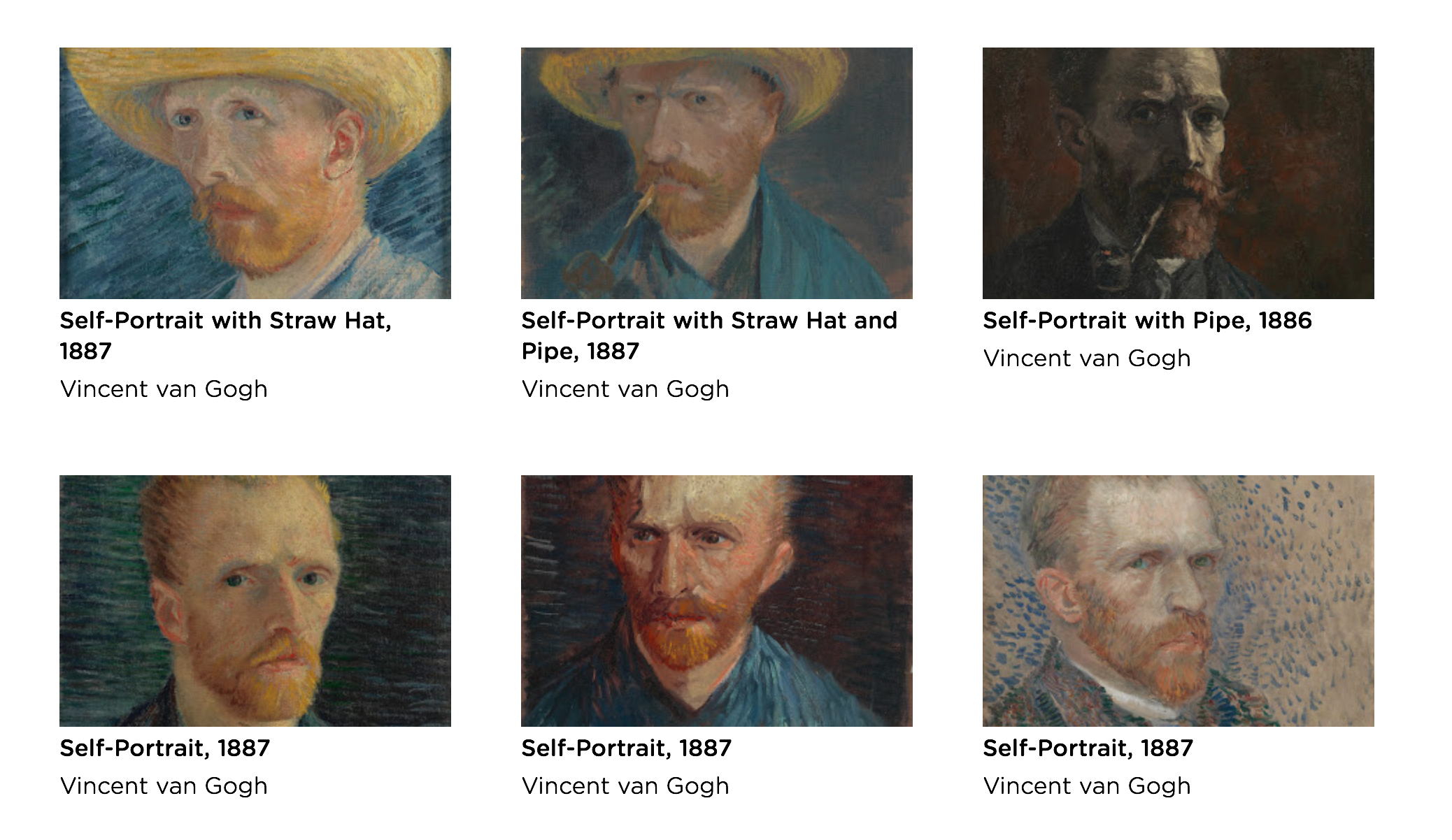 6 self portraits